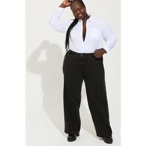 Torrid Straight Classic Denim High-Rise Carpenter Jean in Coal Mine  Size 18 NWT